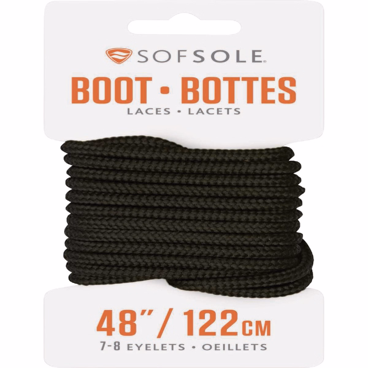 Sof Sole 48 In. Black Boot Laces