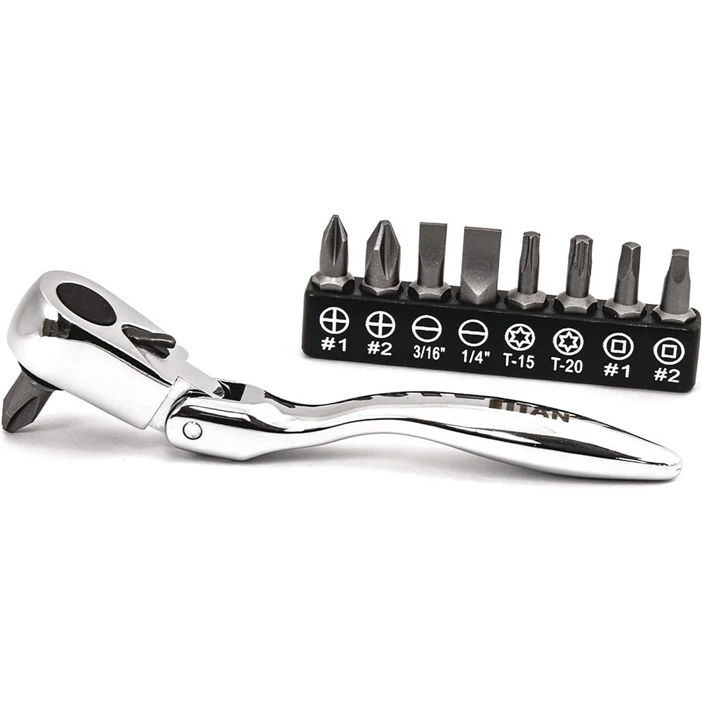 Titan 10pc Micro Flex Head Ratchet Set – 11212