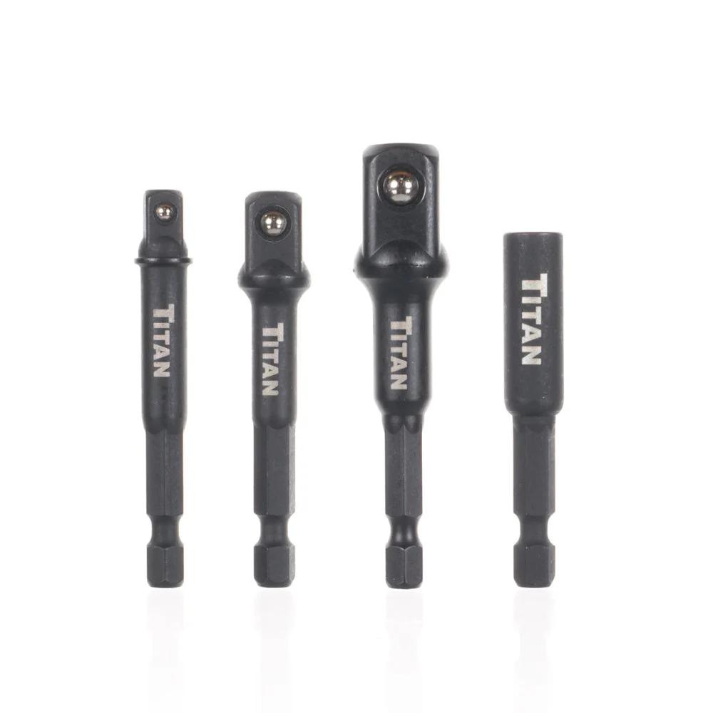 Titan 4pc Impact Socket Adapter w/ Magnetic Bit Holder – 12002