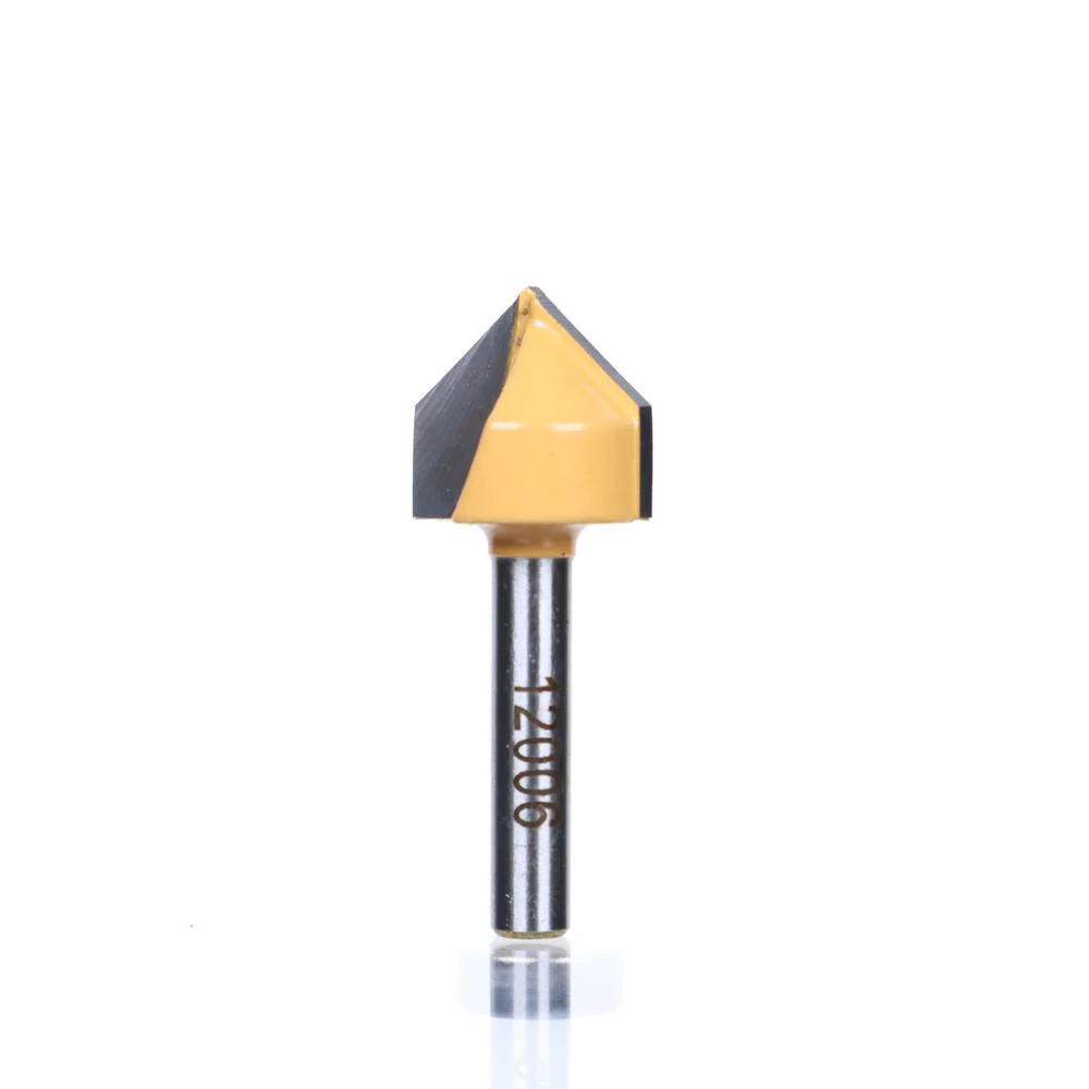 Workshop Tools 3/4in 90 Degree V Groove Router Bit (1/2in Shank) – 12006