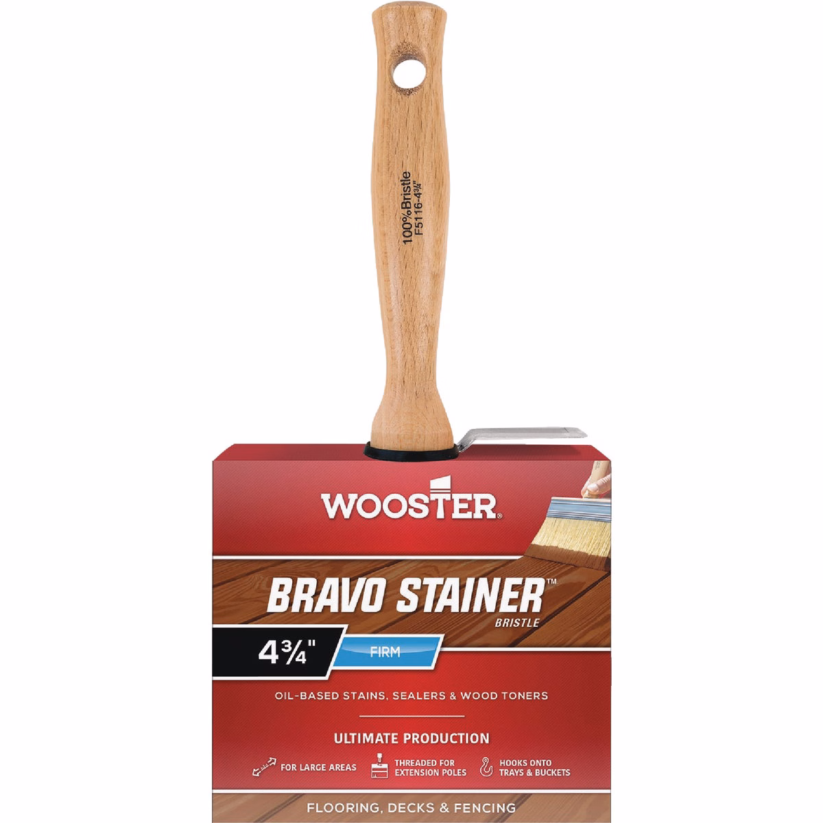 Wooster Bravo 4.75 In. Stainer Bristle Brush