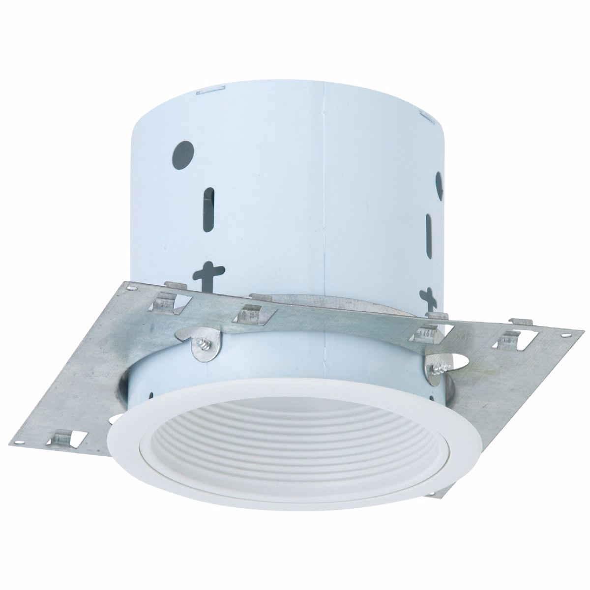 Thomas 5 In. New Construction/Remodel Non-IC Rated White Baffle Recessed Light Kit