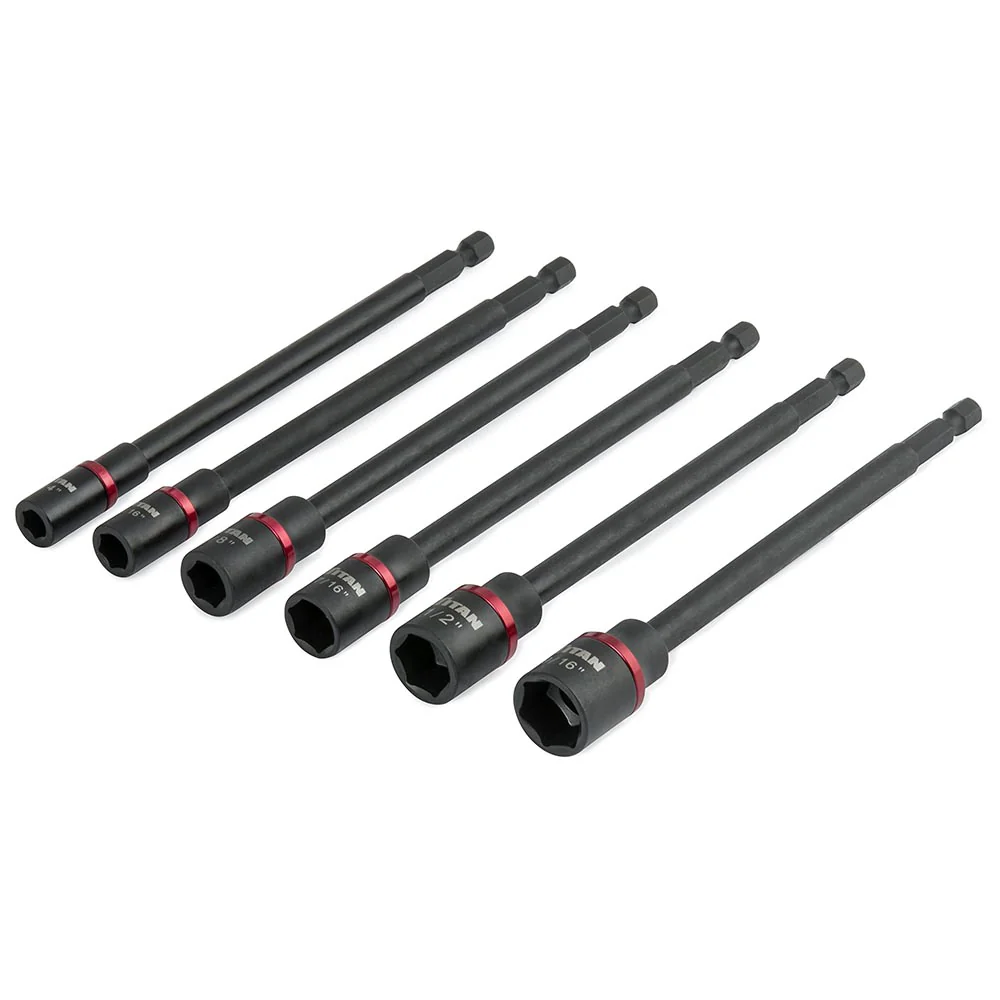 Titan 6pc 6in Impact Grade SAE Nut Driver Set – 15240