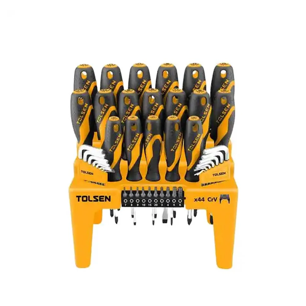 Tolsen 44pc Screwdriver Hex Key and Bit Set – 20184