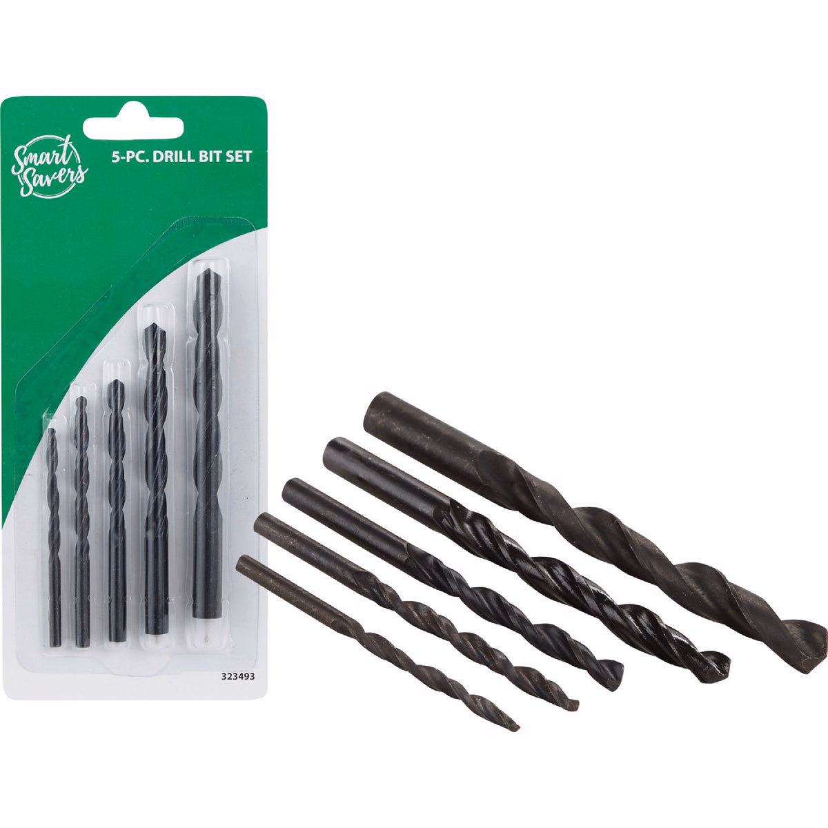 Smart Savers 5-Piece Black Oxide Drill Bit Set, 5/32 In. thru 3/8 In.