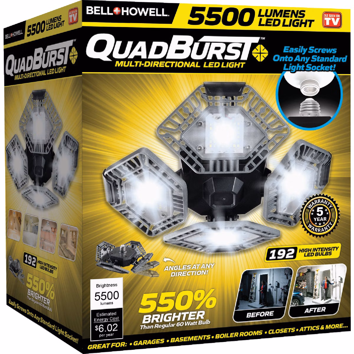 Bell+Howell QuadBurst Multi-Directional LED Light