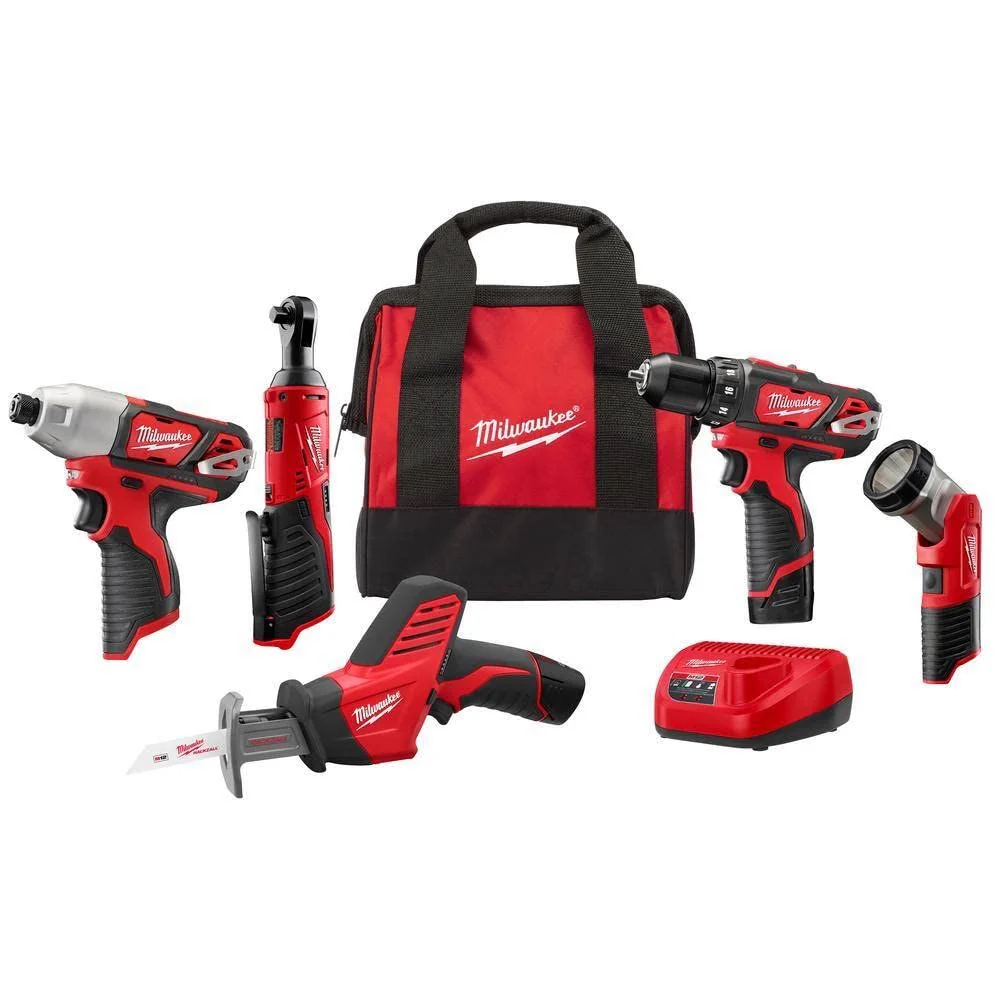 Milwaukee M12 5pc Combo Kit – 2498-25