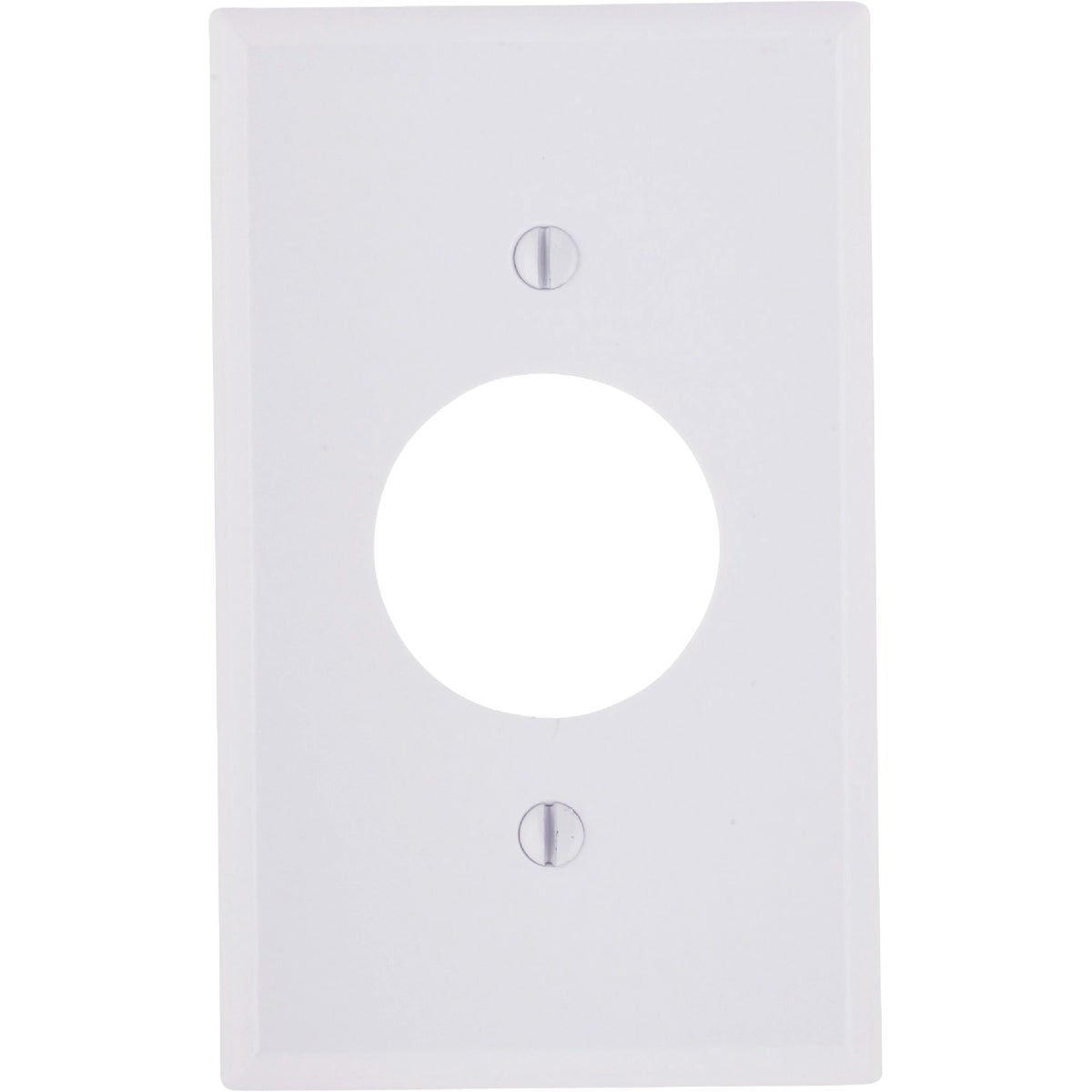 Leviton 1-Gang Smooth Plastic Single Outlet Wall Plate, White