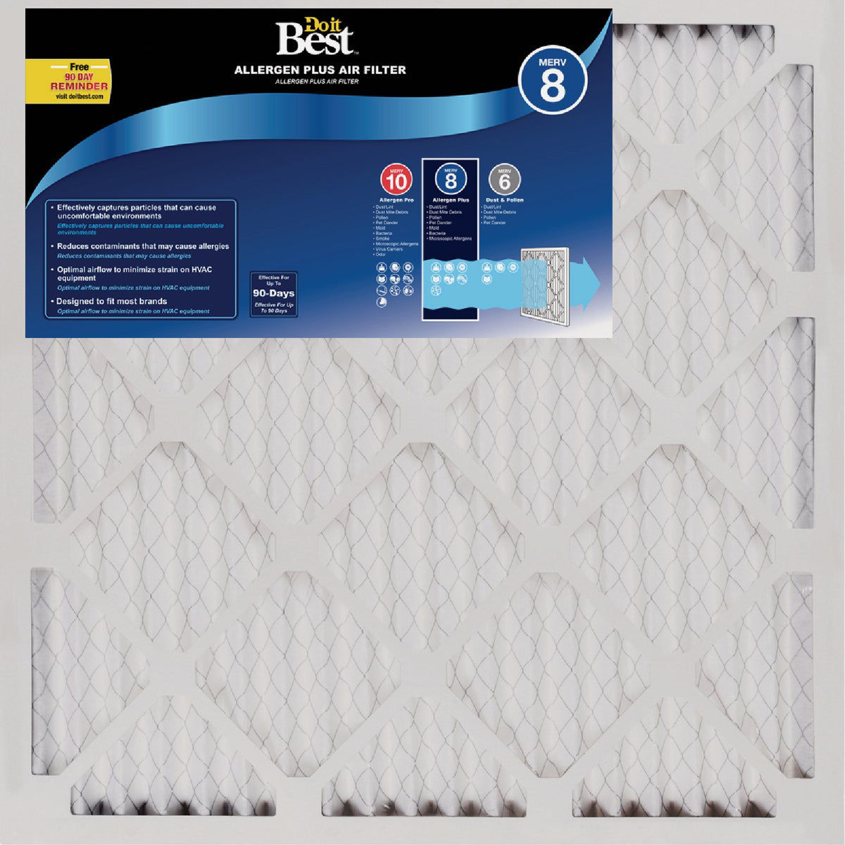 Do it Best 12 In. x 20 In. x 1 In. MERV 8 Furnace Filter (12-Pack)