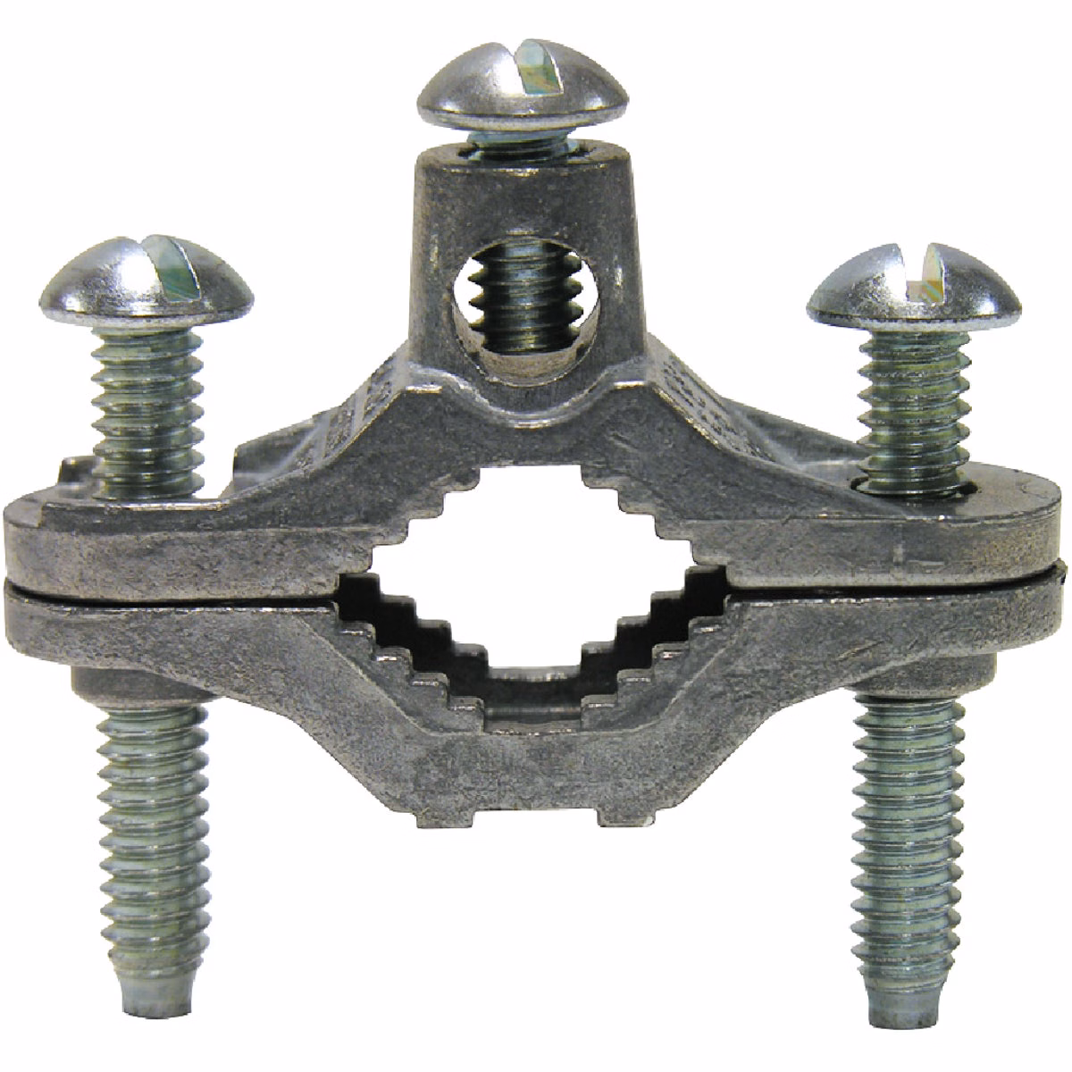 Southwire #8 SOL/STR Zinc Ground Clamp with Lay-In Lug