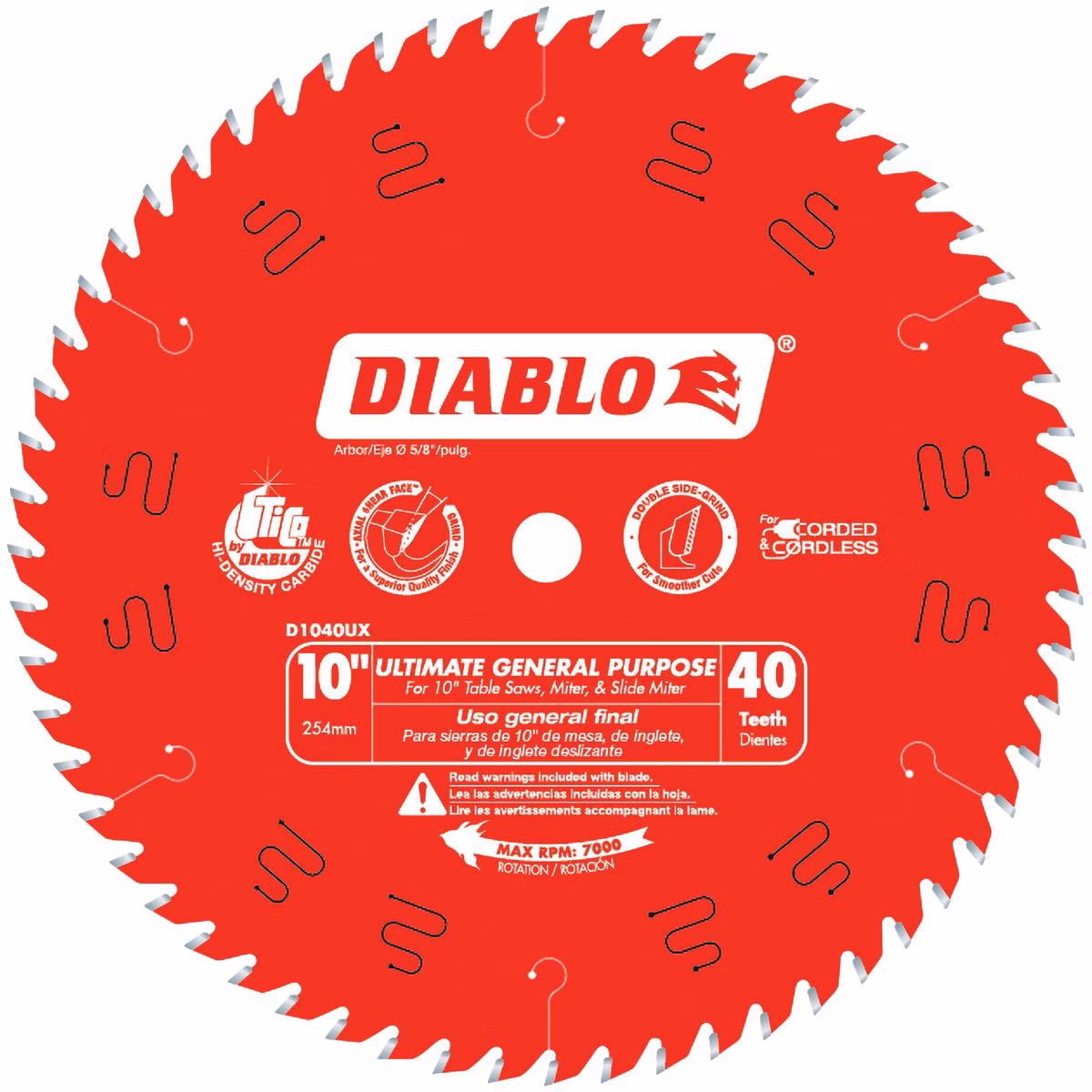 Diablo Wood Demon 10 In. 40-Tooth Ultimate General Purpose Circular Saw Blade