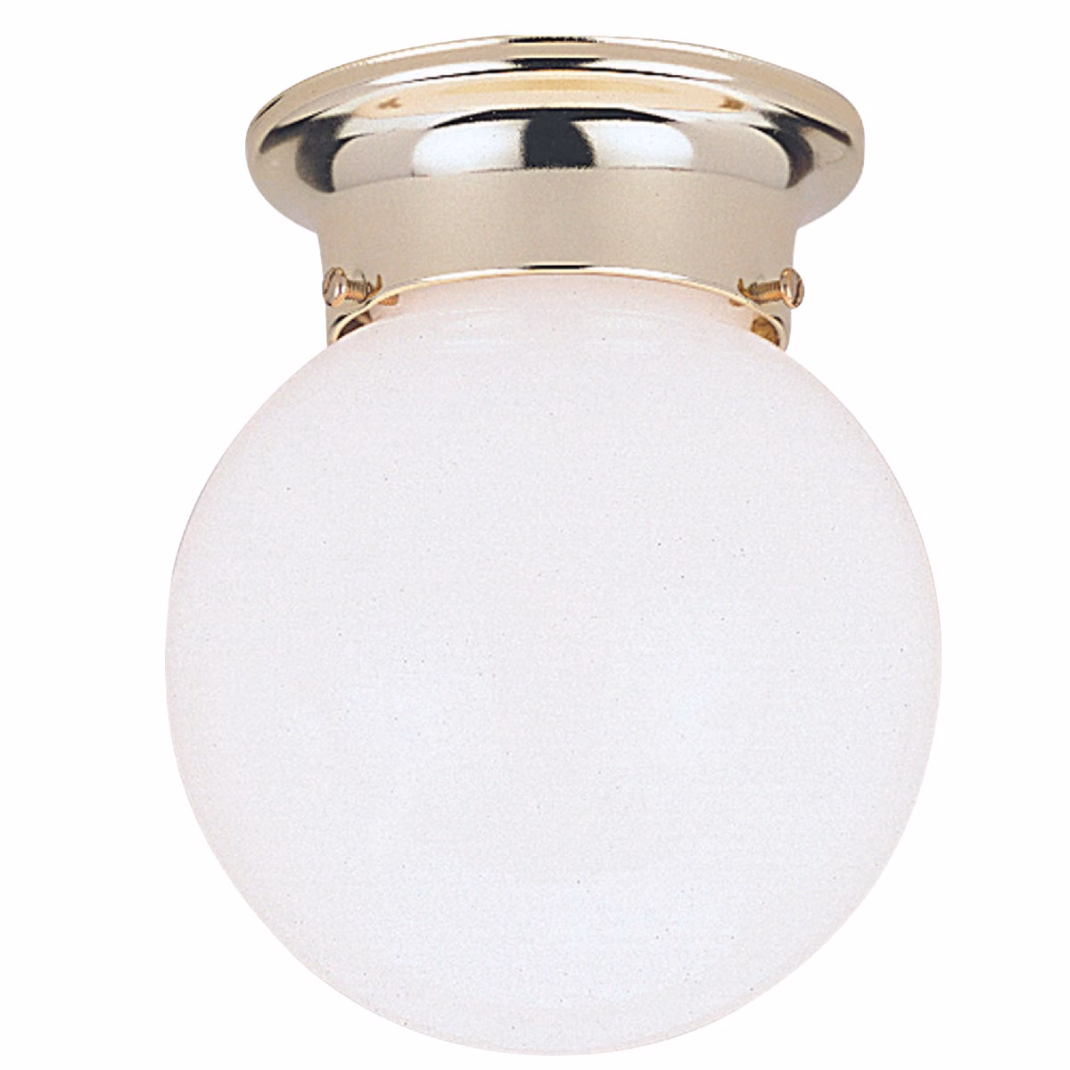 Canarm 6 In. Polished Brass Incandescent Flush Mount Ceiling Light Fixture-