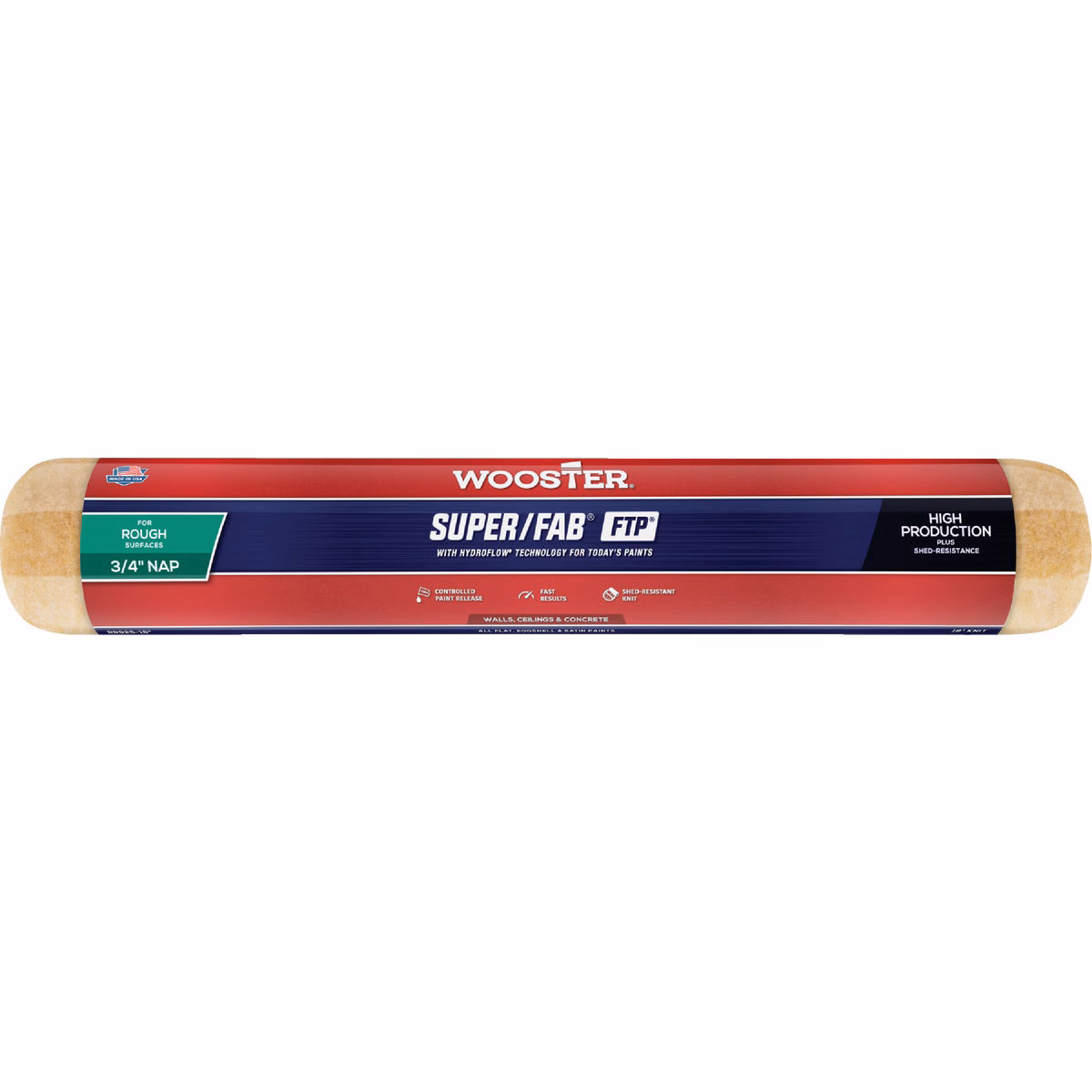Wooster Super/Fab FTP 18 In. x 3/4 In. Knit Fabric Roller Cover