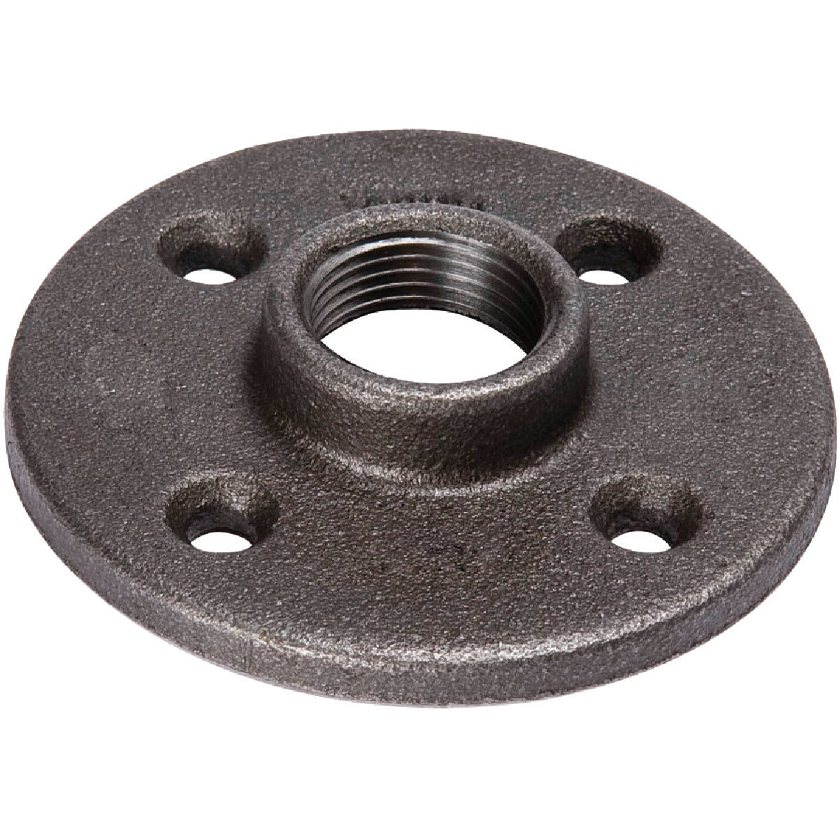 Streamline 3/4 In. x 3-3/8 In. Black Iron Floor Flange