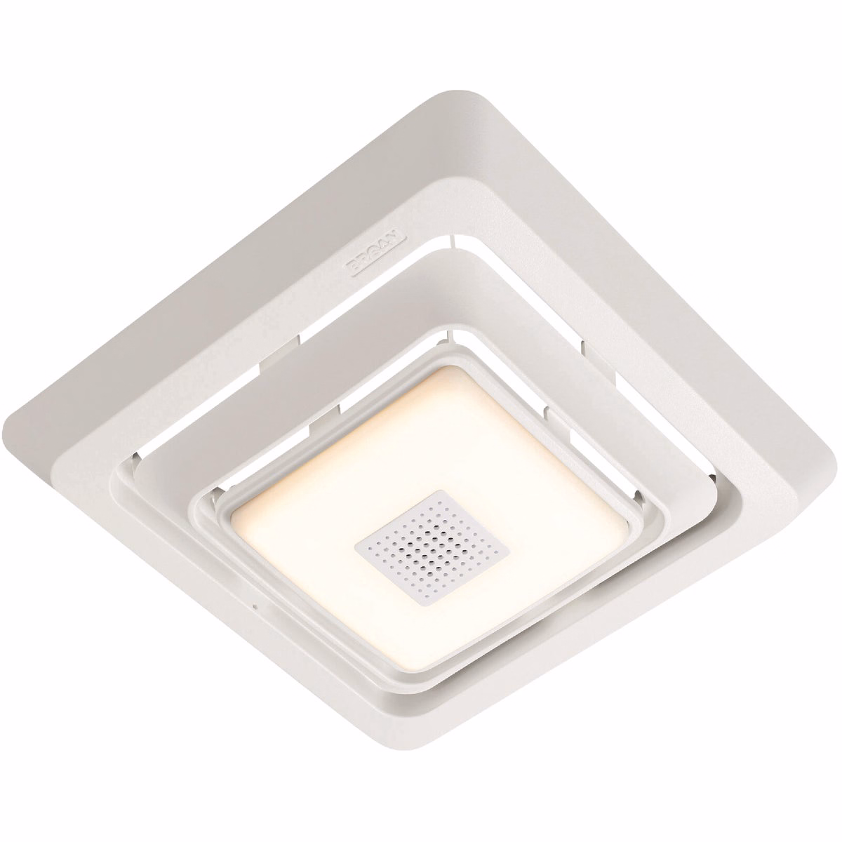 Broan-NuTone Sensonic 11 In. x 9-3/4 In. x 2 In. White Bath Exhaust Fan Upgrade Kit with Bluetooth Speaker & LED Light