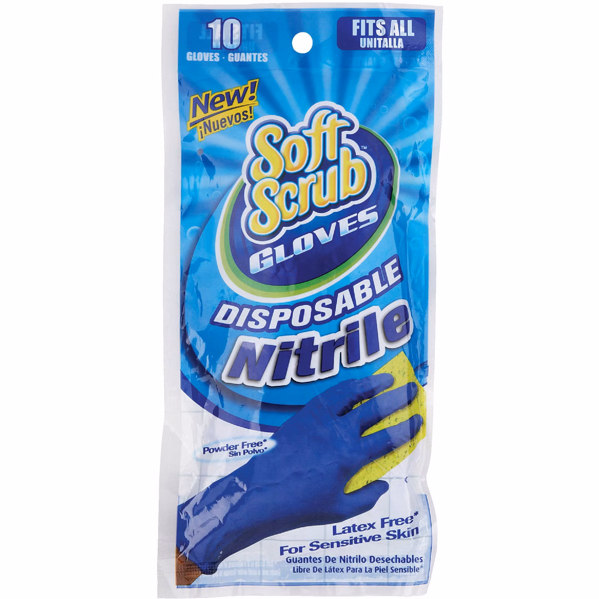 Soft Scrub 1 Size Fits All Nitrile Disposable Glove (10-Pack)