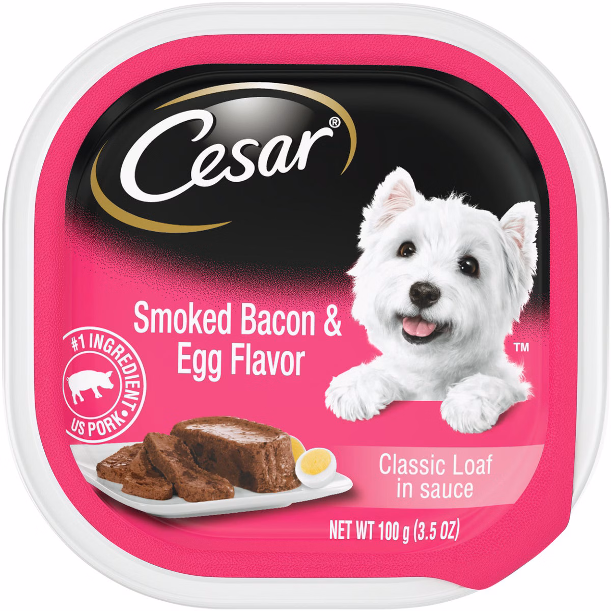 Cesar Classic Loaf Smoked Bacon & Egg Adult Wet Dog Food, 3.5 Oz.
