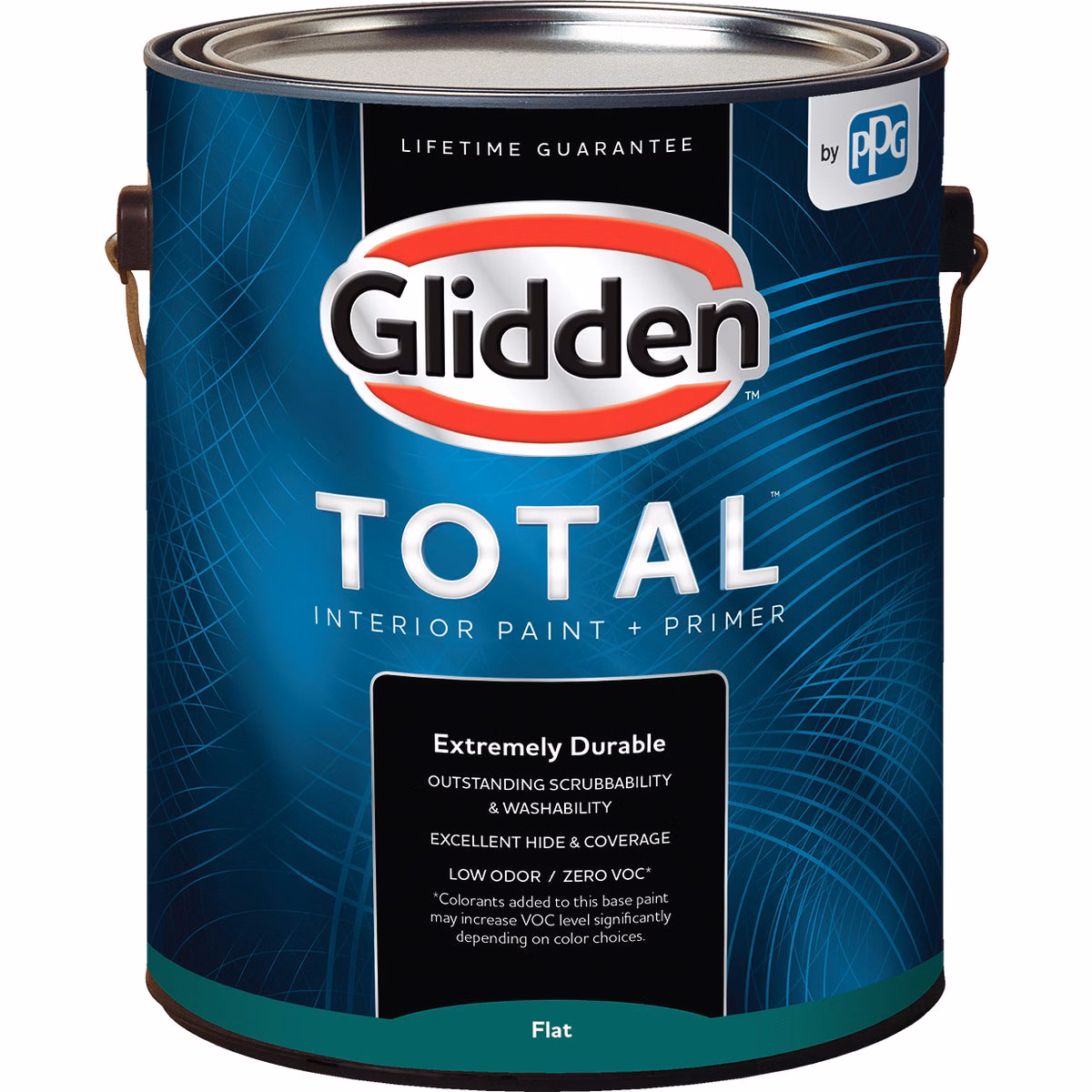 Glidden Total Interior Paint + Primer Flat White & Pastel Base 1 Gallon