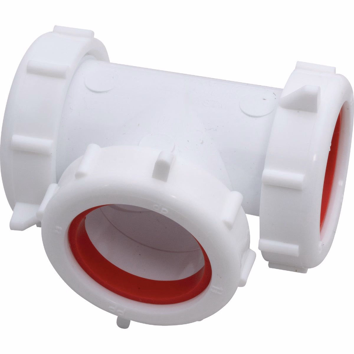 Keeney 1-1/2 In. White Polypropylene Three-Way Coupling Tee
