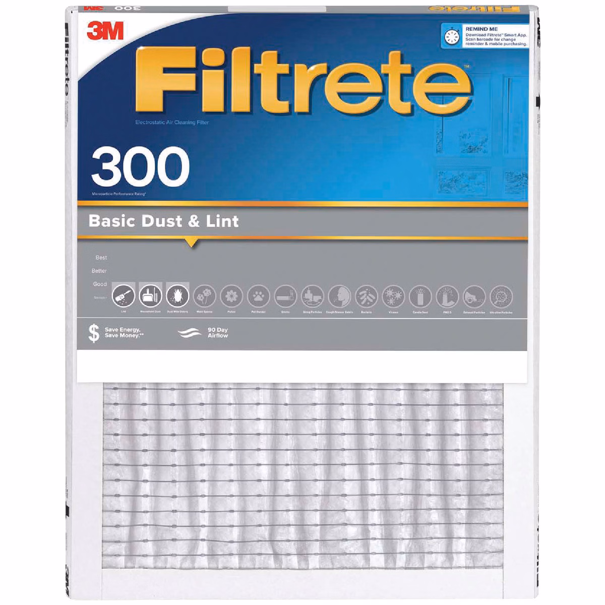 Filtrete 20 In. x 30 In. x 1 In. 300 MPR Dust Reduction Furnace Filter, MERV 5
