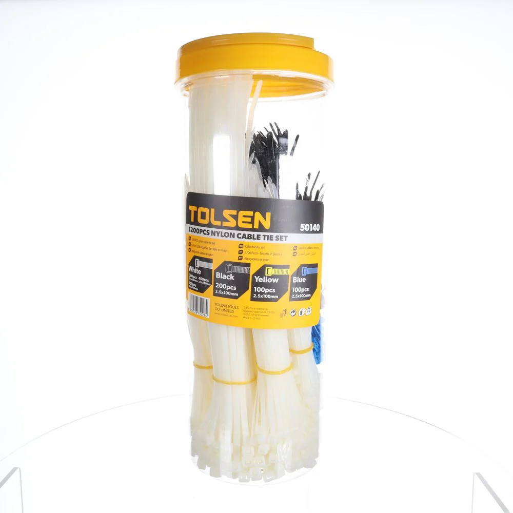 Tolsen 1200pc Zip Tie Assortment – 50140