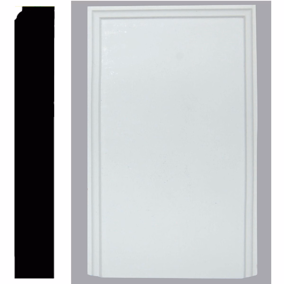House of Fara 7/8 In. W. x 3-1/2 In. H. x 6 In. L. White MDF Plinth Block
