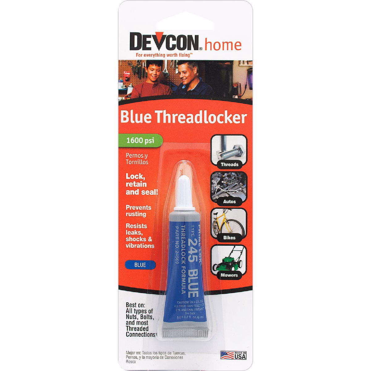 Devcon 0.2 Oz. Blue Threadlocker