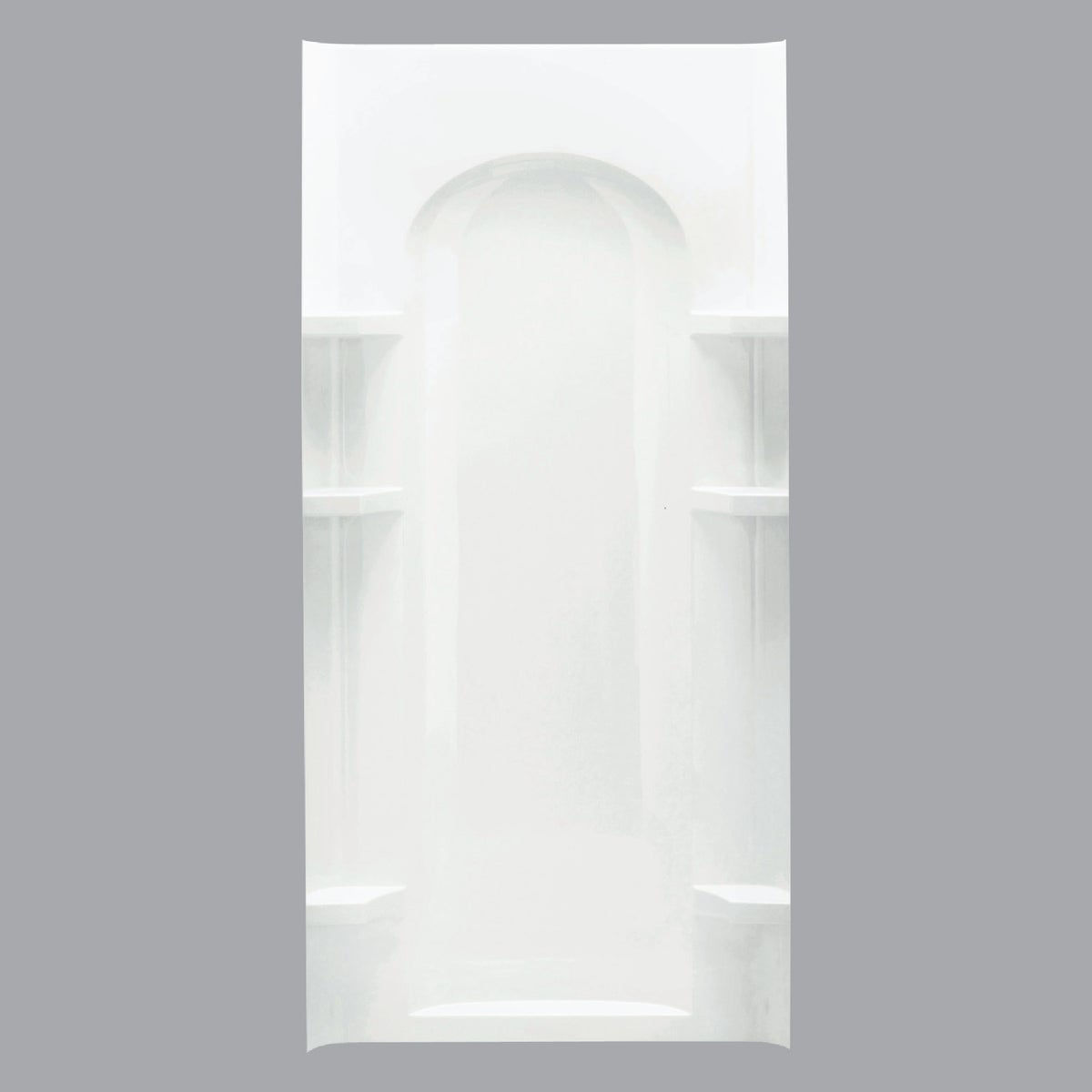 Sterling Ensemble Curve 36 In. W x 72-1/2 In. H 1-Piece Shower Back Wall in White