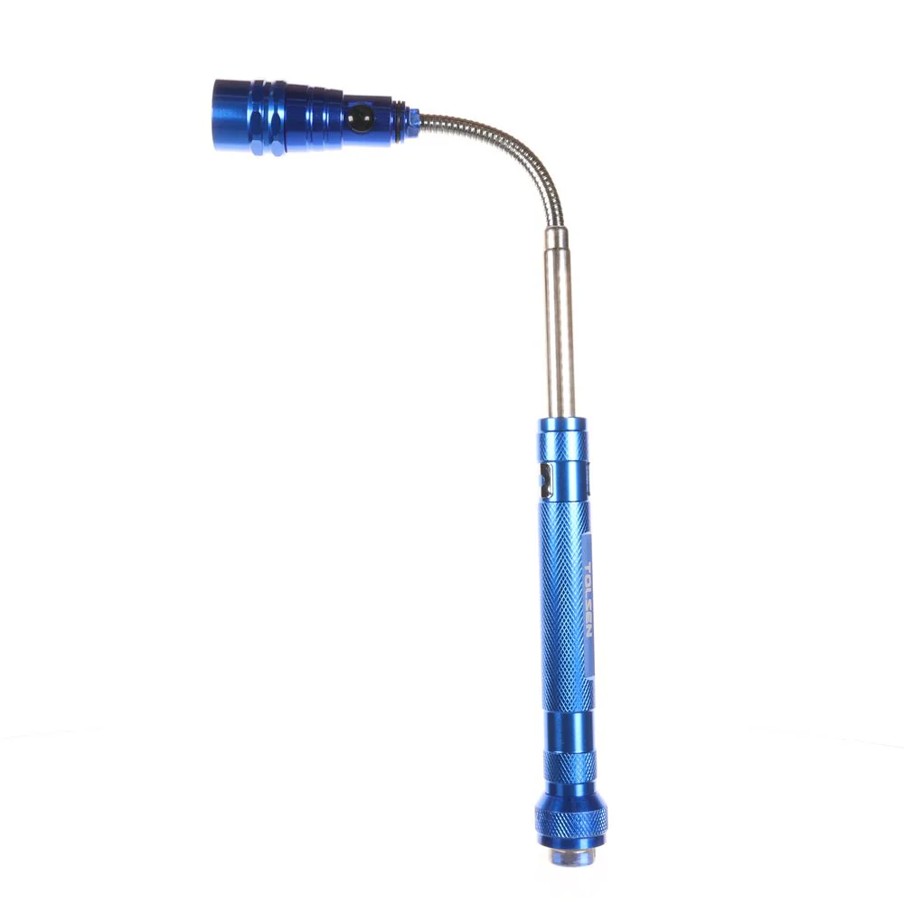 Tolsen Telescopic Flexible Head Magnetic Retriever w/ Flashlight – 66011