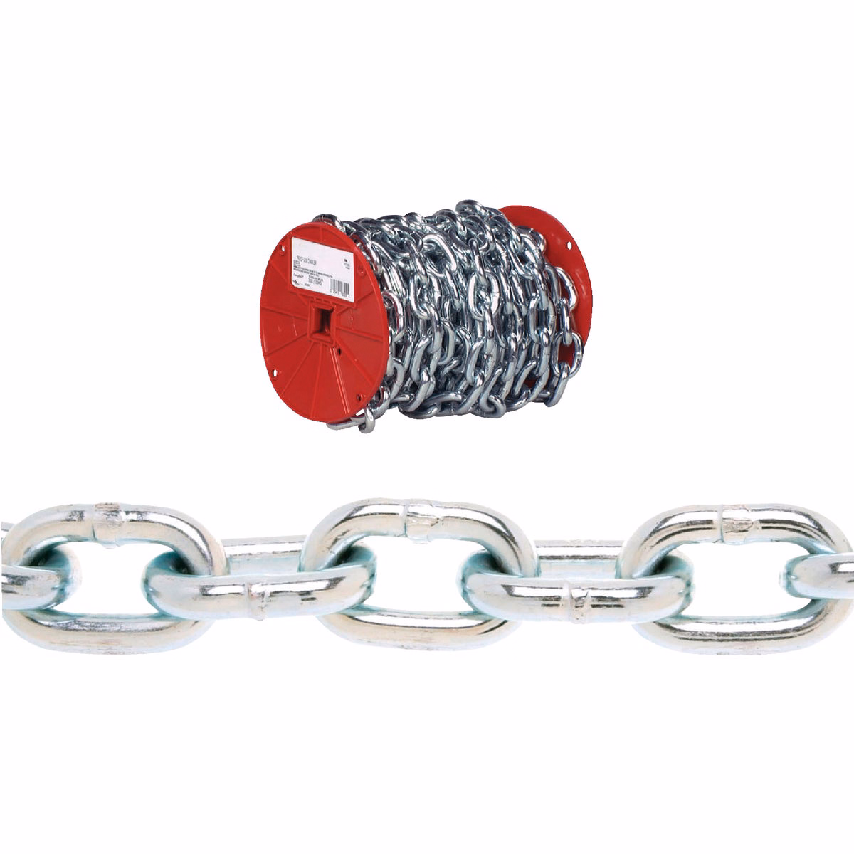 Campbell 3/8 In. 35 Ft. Zinc-Plated Low-Carbon Steel Coil Chain