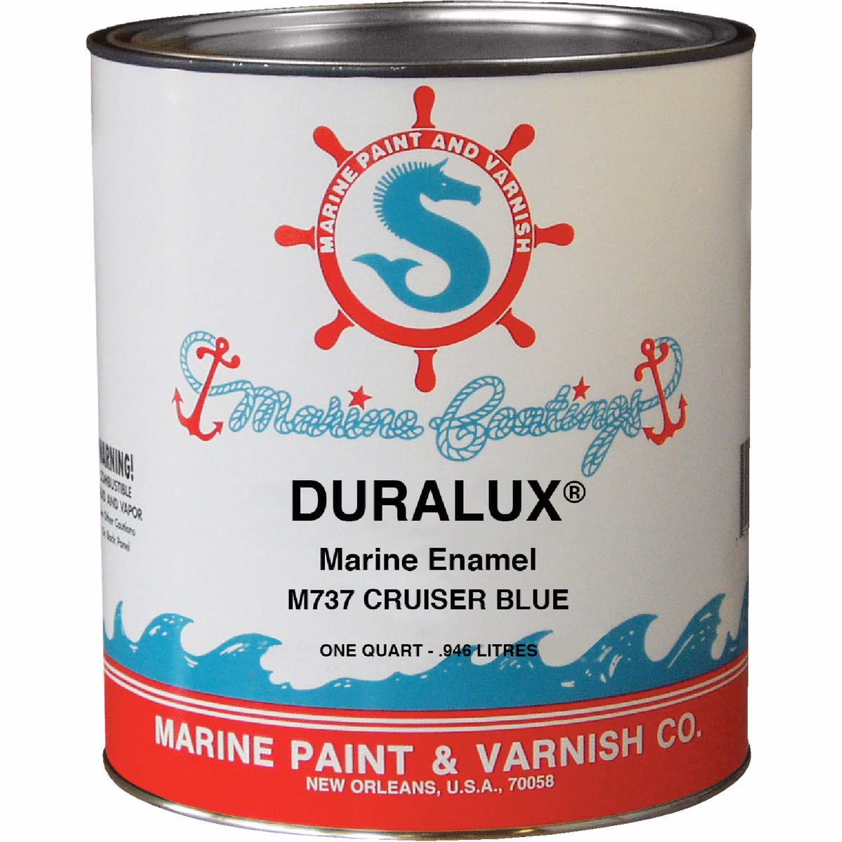 DURALUX Gloss Marine Enamel,Cruiser Blue, 1 Qt.