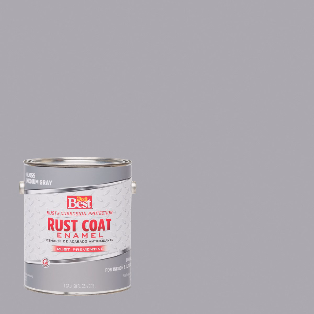 Do it Best Rust Coat Oil-Based Gloss Enamel, Medium Gray, 1 Gal.