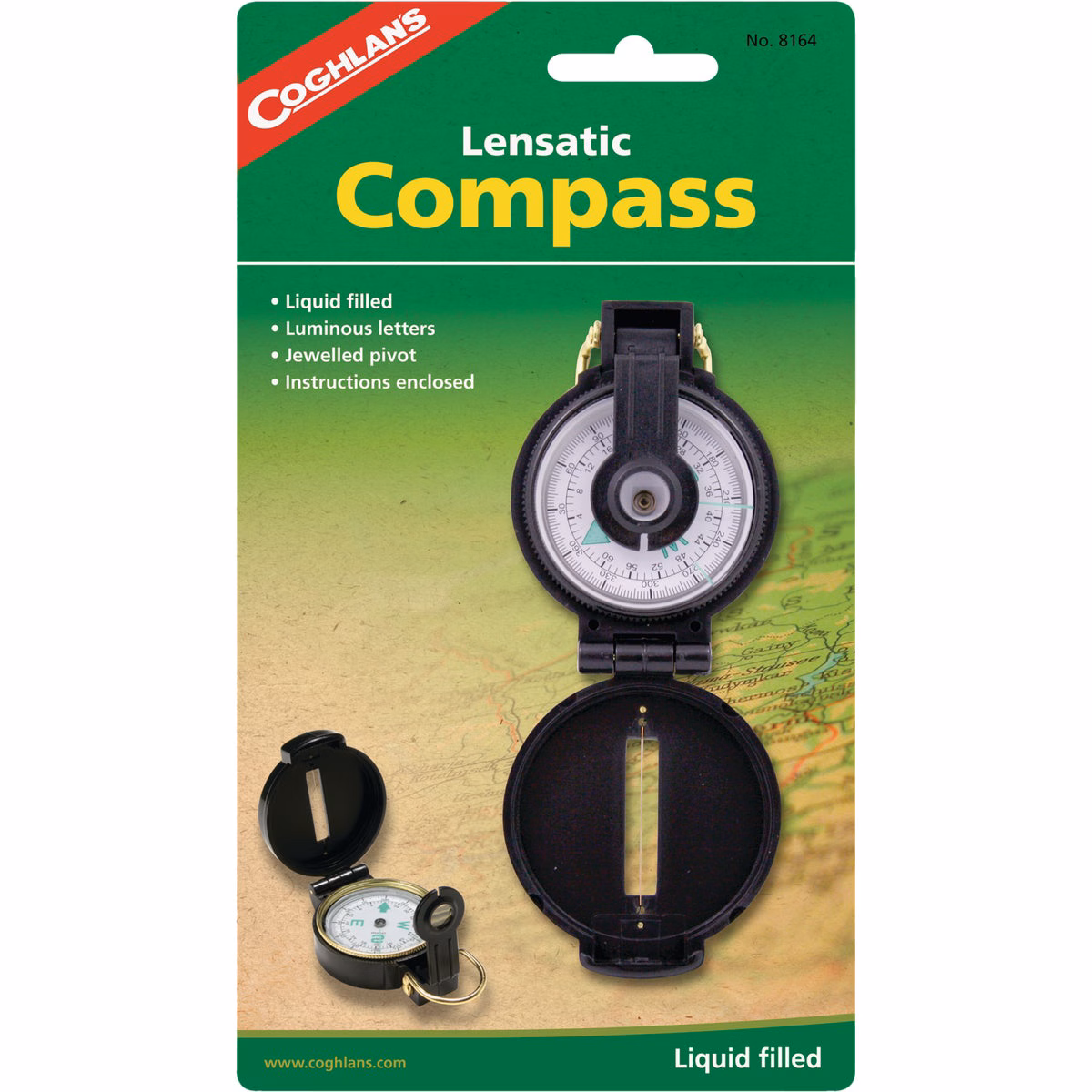 Coghlans Liquid Filled Lensatic Compass