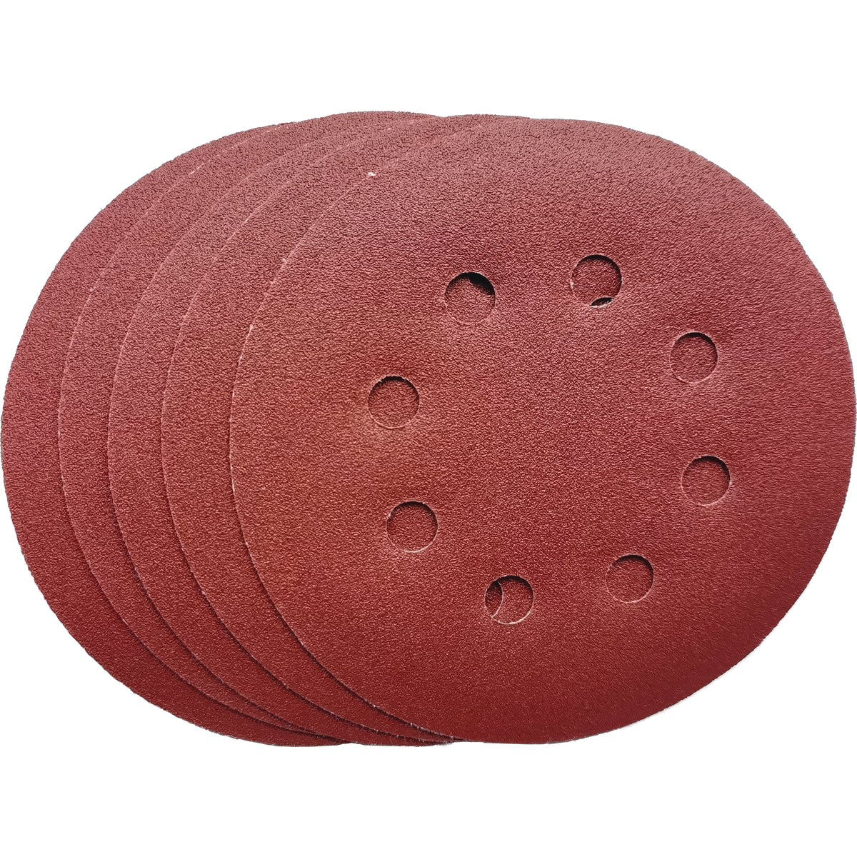 5 In. 120-Grit 8-Hole Pattern Vented Sanding Disc with Hook & Loop Backing (5-Pack)