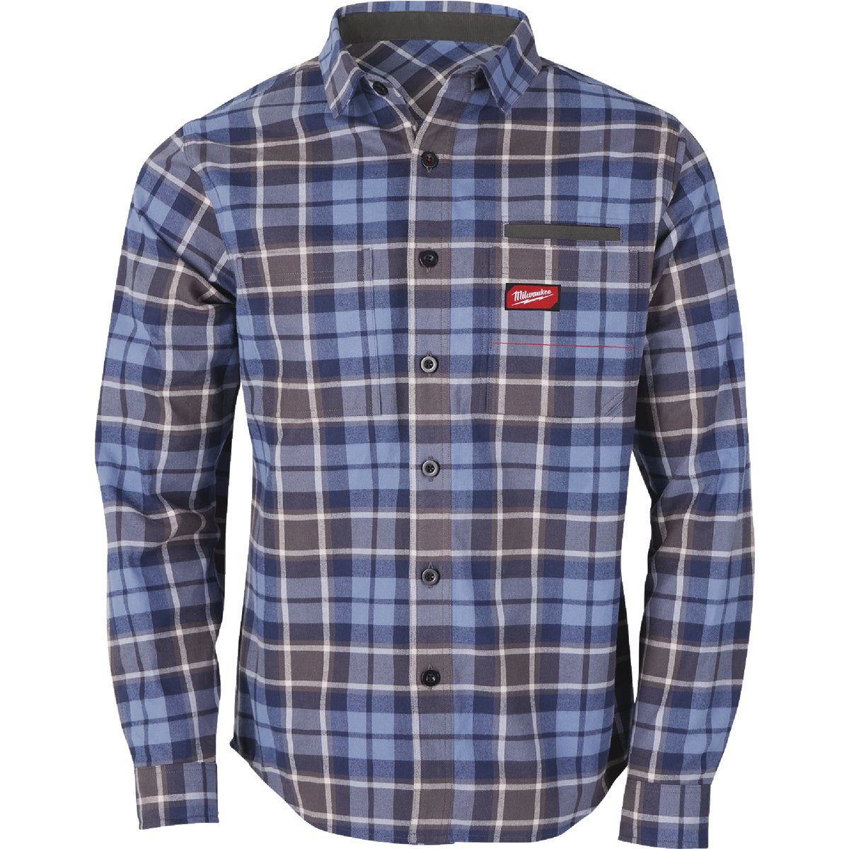 Milwaukee GridIron Men's Large Blue Long Sleeve Flannel Shirt