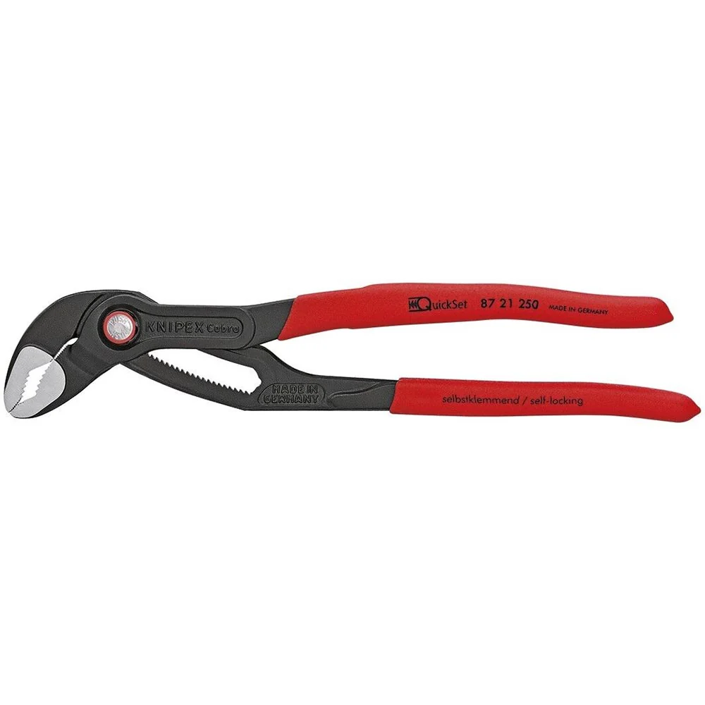 Knipex 10in Cobra Water Pump Pliers w/ QuickSet – 8721250SBA