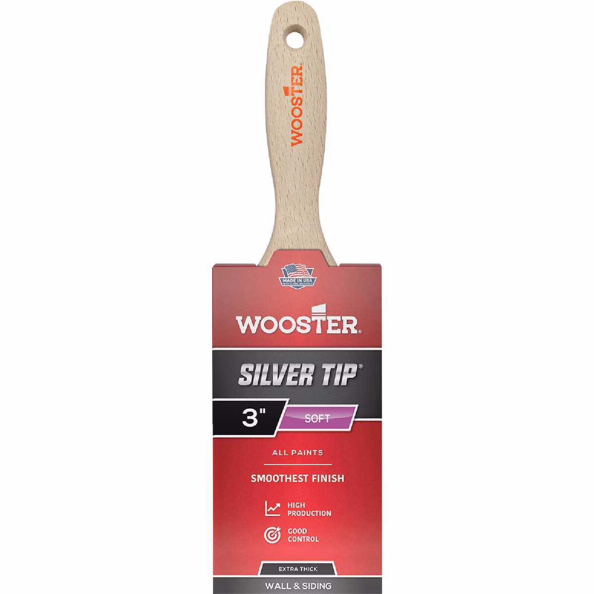 Wooster SILVER TIP 3 In. Flat Wall Varnish And Paint Brush