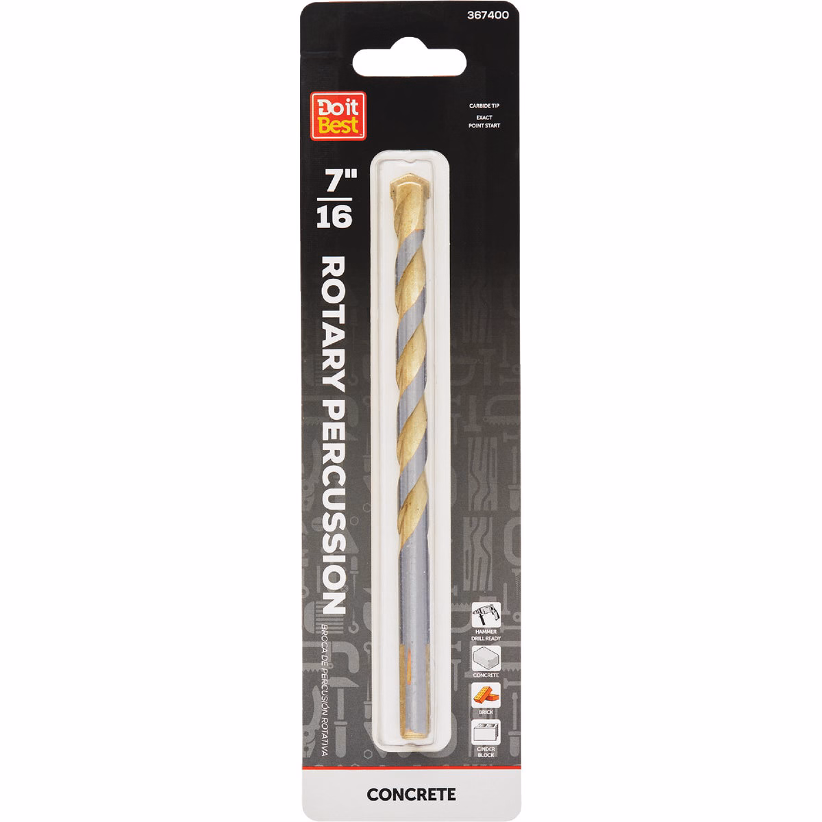 Do it Best 7/16 In. x 6 In. Rotary Percussion Masonry Drill Bit