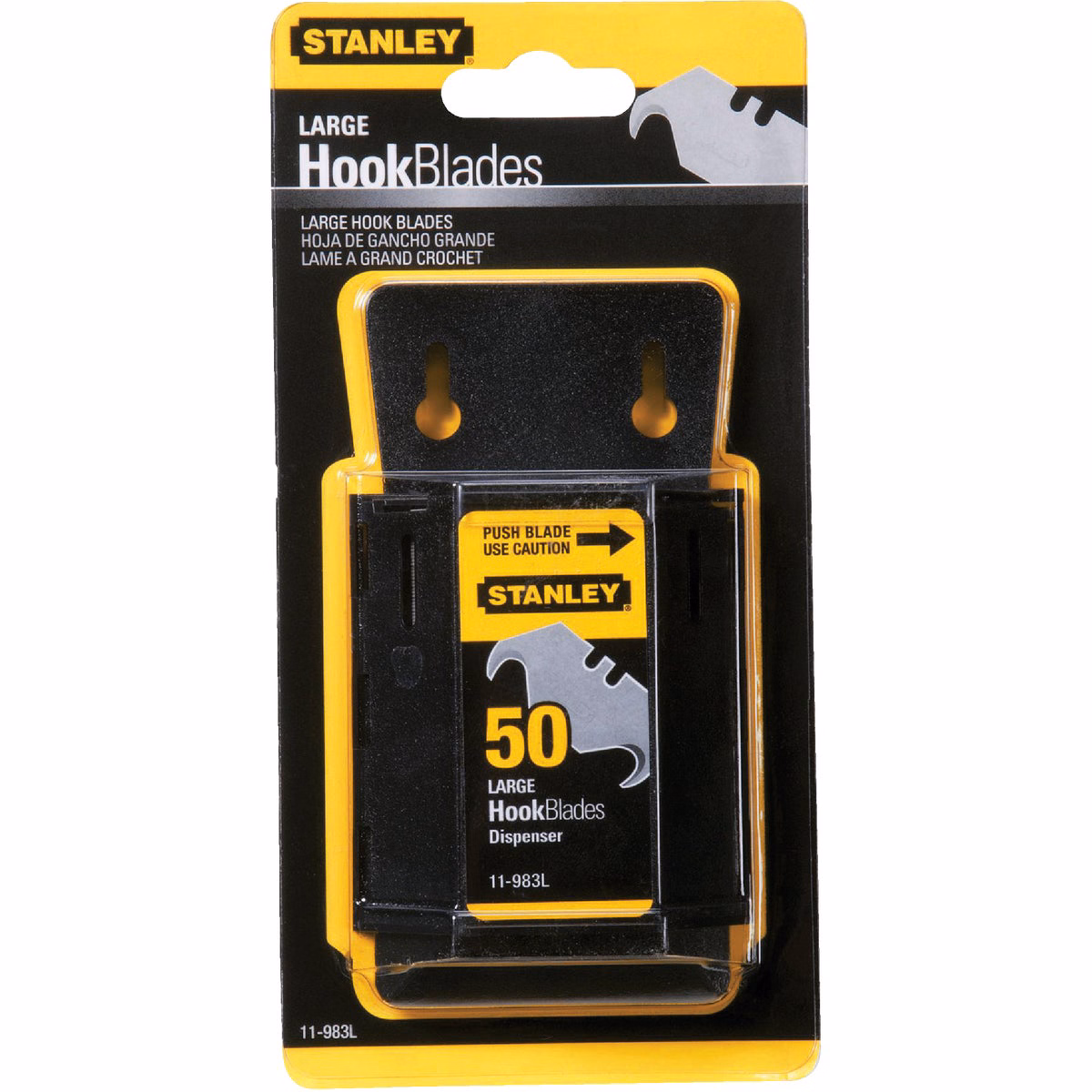 Stanley Large 2-Ended Hook 1-7/8 In. Utility Knife Blade (50-Pack)