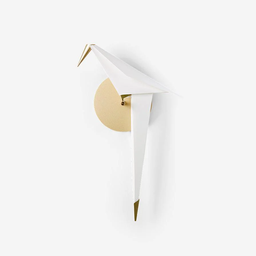 White Paper Crane Wall Lamp