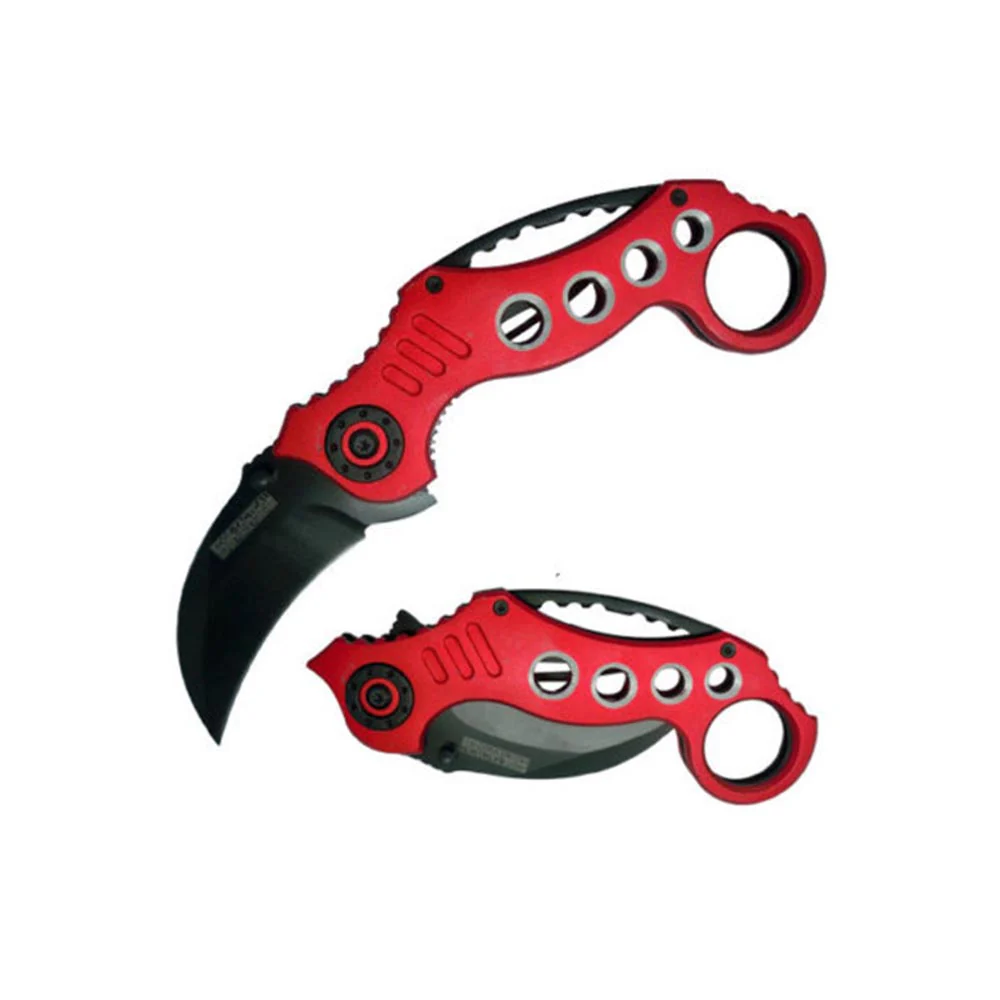 TacForce Red Hawkbill Spring Assisted Knife – TF-578RD