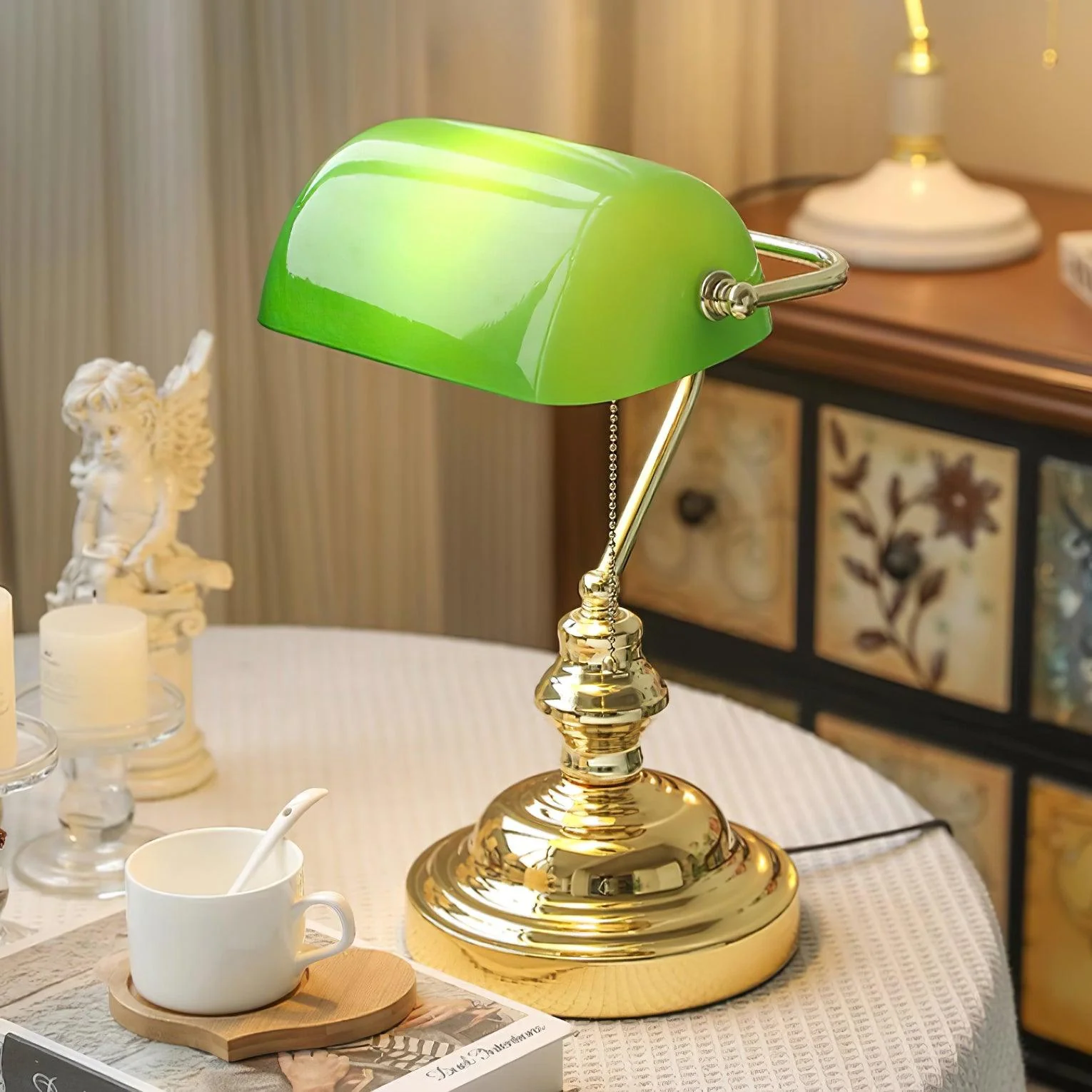 Vintage Bankers Table Lamp - Image 2