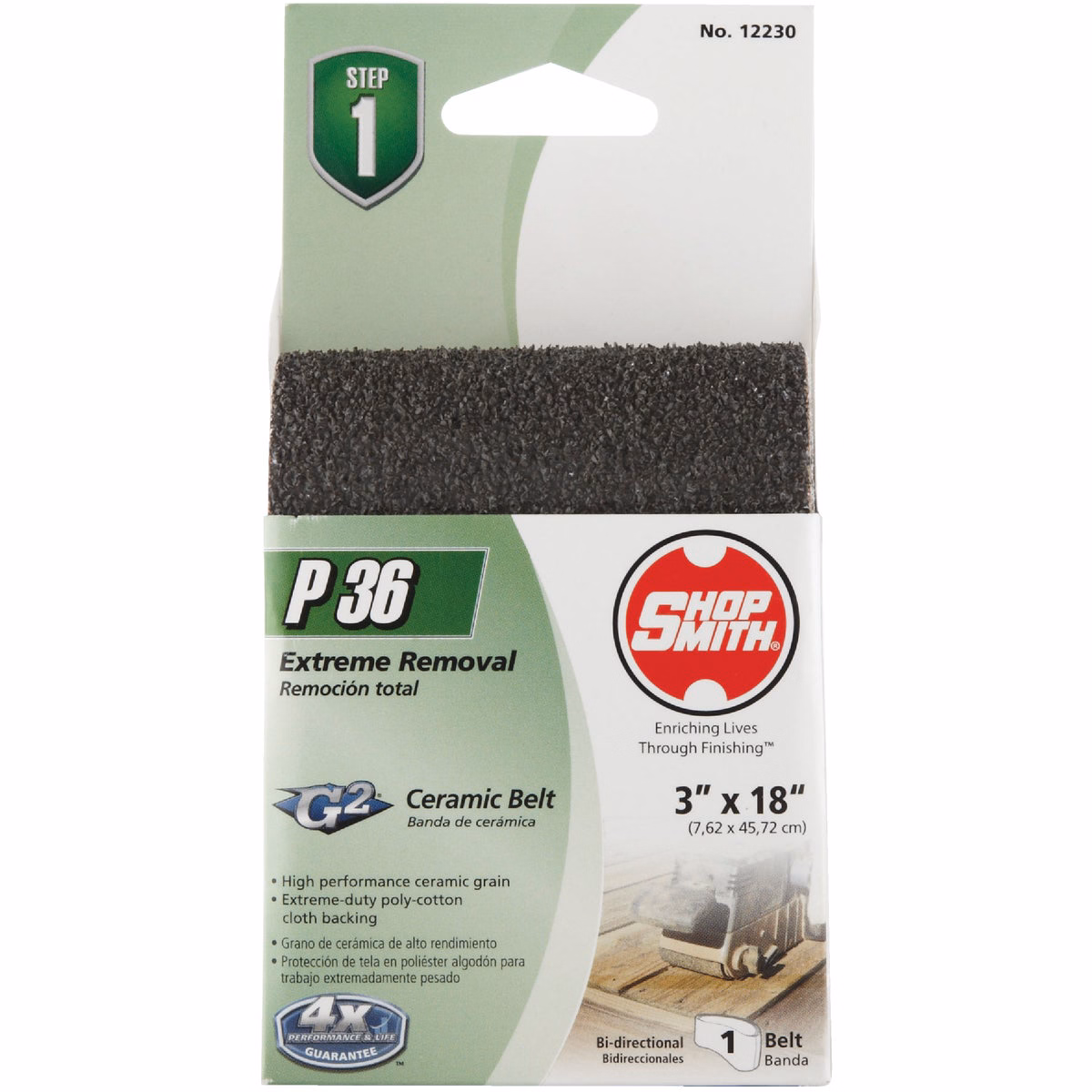 Gator Blade Platinum 3 In. x 18 In. 36 Grit Coarse Heavy Duty Sanding Belt