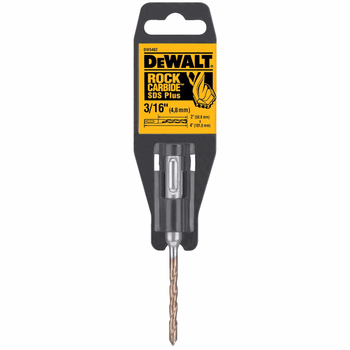 DEWALT SDS-Plus 3/16 In. x 4 In. 2-Cutter Rotary Hammer Drill Bit