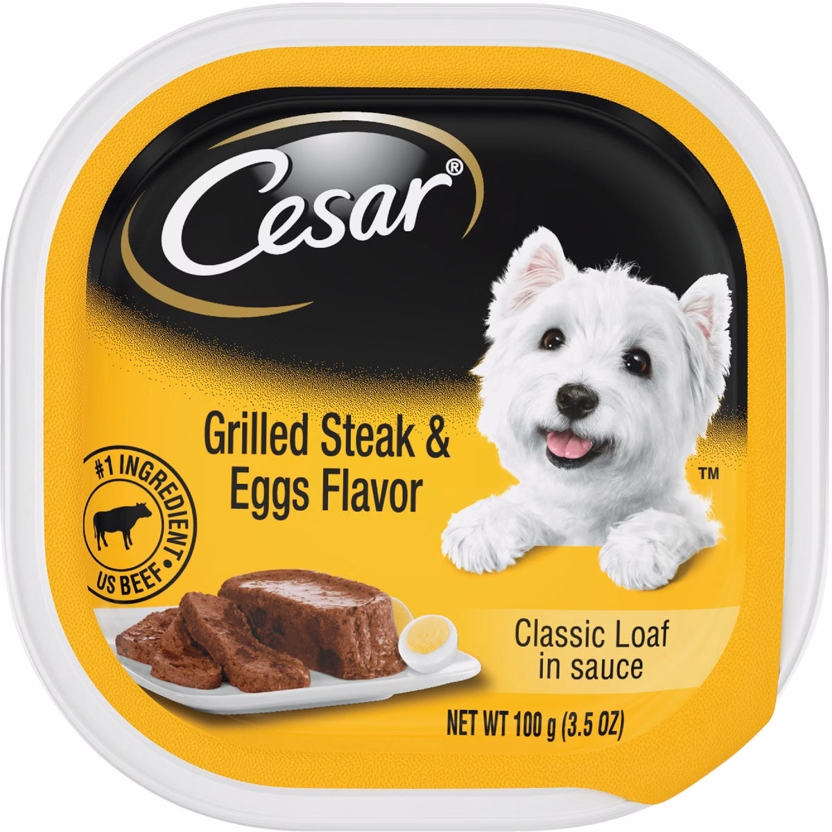 Cesar Classic Loaf Grilled Steak & Eggs Adult Wet Dog Food, 3.5 Oz.