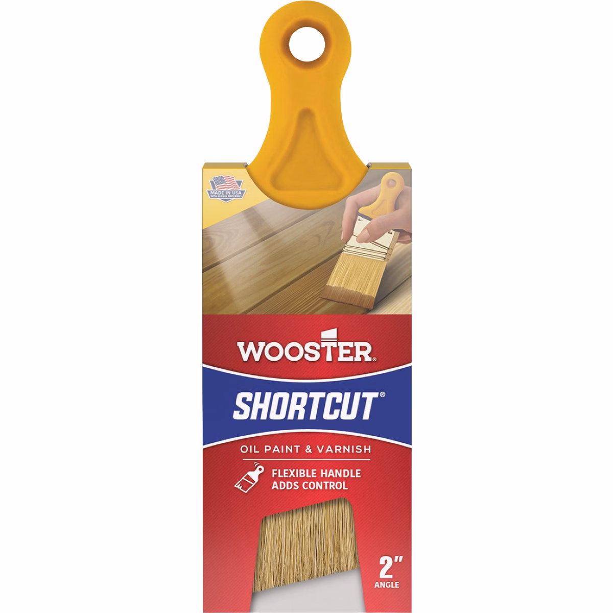 Wooster Shortcut 2 In. White Bristle Angle Sash Brush