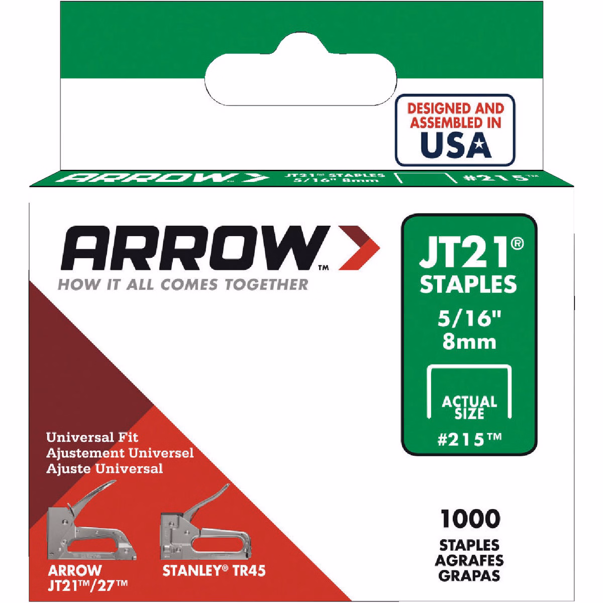 Arrow JT21 Light Duty Staple, 5/16 In. (1000-Pack)
