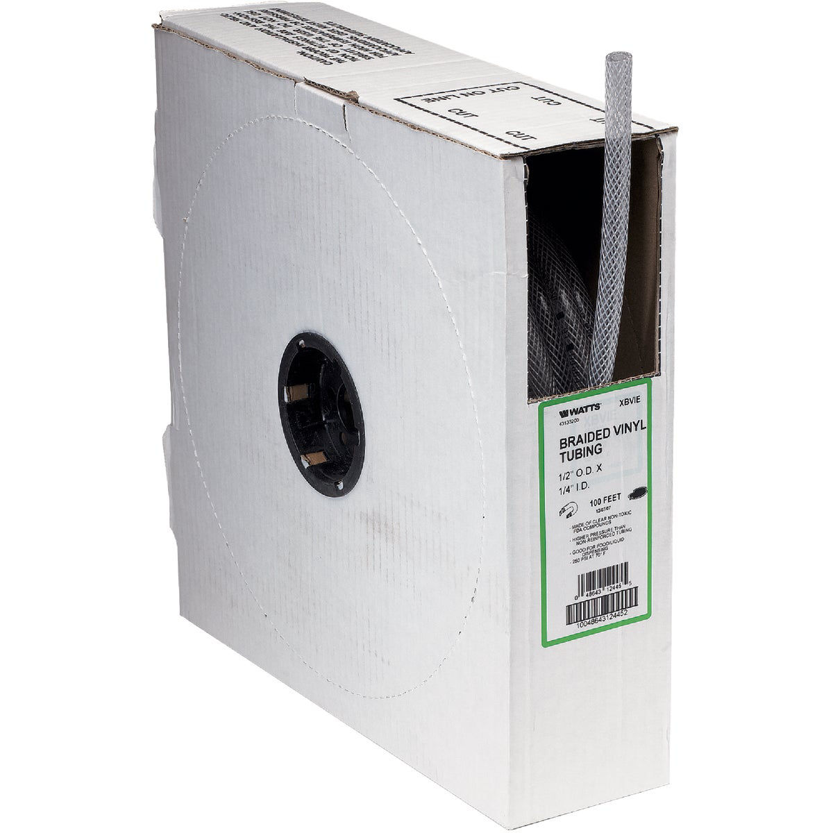 Abbott Rubber 5/8 In. x 3/8 In. x 100 Ft. Clear T12 Braided PVC Tubing