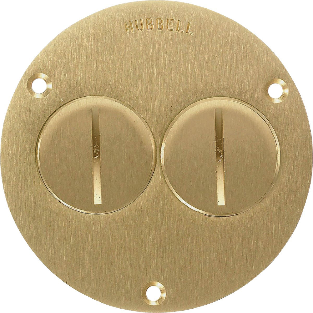 Raco Brass Brass 3.87 In. Duplex Floor Outlet Cover Plate