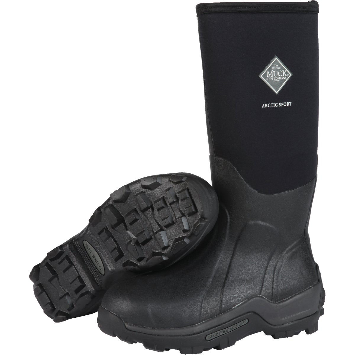 The Muck Boot Company Arctic Sport Men's Black Hi Performance Rubber Boot, Size 12